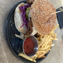 Hot Nashville chicken sandwich Hot Nashville chicken sandwich