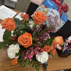 The Rustic Chicken Flowers and Gifts - The order my sister received.
