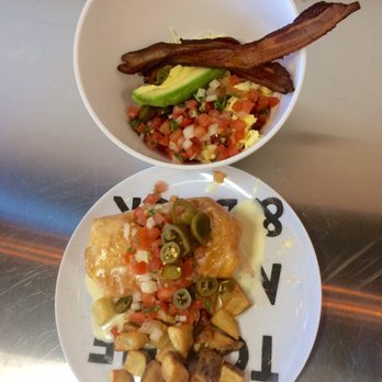 Lake Burrito - El Jefe bowl- eggs, black beans, bk potatoes, cheese, pico, avocado and bacon. AM burrito on the bottom. - Tacos Near Me - Cumming, Georgia Lake Burrito - El Jefe bowl- eggs, black beans, bk potatoes, cheese, pico, avocado and bacon. AM burrito on the bottom. - Tacos Near Me - Cumming, Georgia