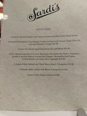 Menu photo 7 Sardi's New York, NY