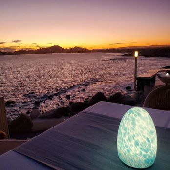 Sunset Monalisa - View from our table as the sun has just set. - Mediterranean Near Me - Cabo San Lucas, BCS