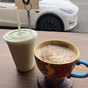 The Creperie Cafe - Banana Matcha Latte and Marocchino - Creperies Near Me - Seaside, California The Creperie Cafe - Banana Matcha Latte and Marocchino - Creperies Near Me - Seaside, California