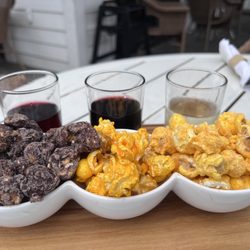 Just Pop In! Gourmet Popcorn Shop & Cafe - Popcorn and Wine Flight