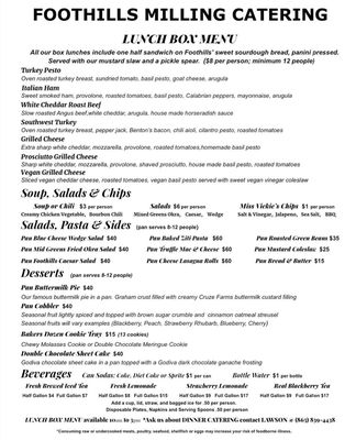 Menu photo 2 Foothills Milling Cafe Maryville, TN Menu photo 2 Foothills Milling Cafe Maryville, TN