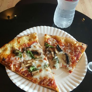 King's Pizza Cafe - Mushroom, spinach and cheese single serving pizza slice! ~~ - Pizza Near Me - Honolulu, Hawaii