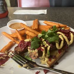 A&M Creations on Main - My $20 lunch (includes tip). I tip because it's not the waitresses fault, although I presume she forgot to put in my order.