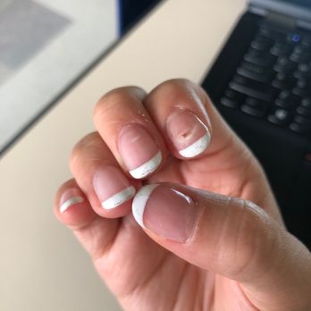 Castle Nail Bar - This is one week later! Really bad chipping of top coat and more cracks:( the tips look like tea eggs - Nail Salons Near Me - Bellevue, Washington Castle Nail Bar - This is one week later! Really bad chipping of top coat and more cracks:( the tips look like tea eggs - Nail Salons Near Me - Bellevue, Washington