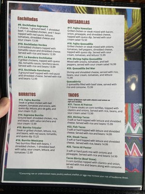 Menu photo 1 Laguna Brava Mexican Restaurant Springfield, IL