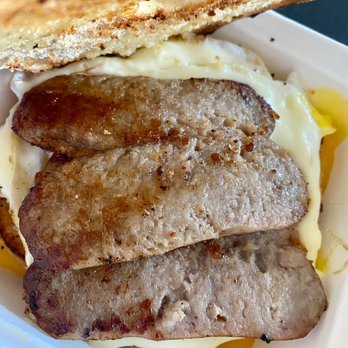 Your Mom's Place - Sausage egg cheese on everything bagel - American Near Me - Phoenixville, Pennsylvania