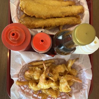 Louise's Fish & Chips - 3pc Fish & Chips, Prawns & Chips... comes with condiments - Seafood Near Me - Livermore, California Louise's Fish & Chips - 3pc Fish & Chips, Prawns & Chips... comes with condiments - Seafood Near Me - Livermore, California