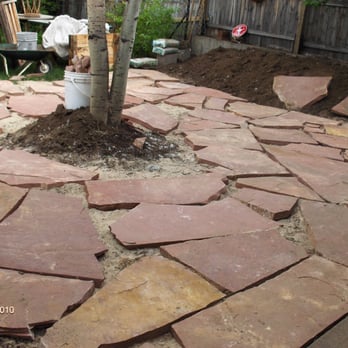 Handy Andy Solutions - Laying down Flagstone - Handyman Near Me - Denver, Colorado