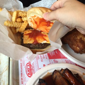 Mr. Barbecue - Burger would satisfy a picky eater but isn't the star here - Barbeque Near Me - Winston-Salem, North Carolina