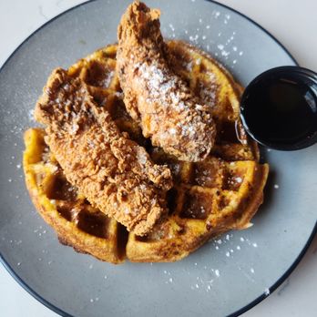 Kimball Coastal Eatery - Chicken and cornbread waffle - New American Near Me - National City, California