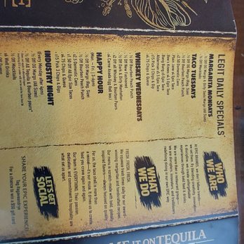 Agave & Rye - New Albany - Happy Hour and Daily Special Menu - Tacos Near Me - New Albany, Indiana