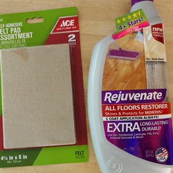 Self Adhesive Felt Pad assortment and Rejuvenate All Floors Restore