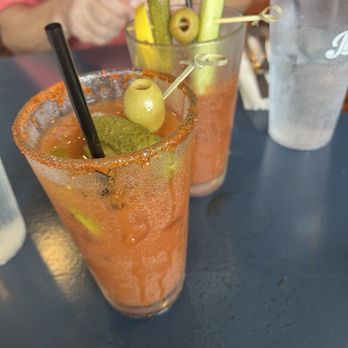 Toasted - Classic Bloody mary (back); Spicy bloody mary (front) - Breakfast & Brunch Near Me - Calabash, North Carolina Toasted - Classic Bloody mary (back); Spicy bloody mary (front) - Breakfast & Brunch Near Me - Calabash, North Carolina