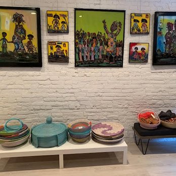 Gumbo - 'Family' by Senegalese artist Ibou N'Doye. Exhibit thru February. - Children's Clothing Near Me - Brooklyn, New York