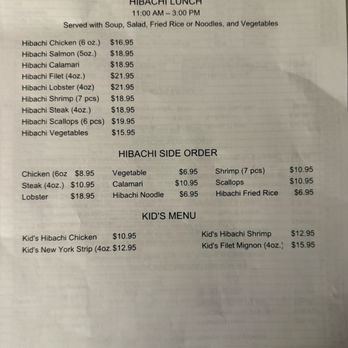 Asi Fusion - Hibachi Lunch Menu - Sushi Bars Near Me - Kenner, Louisiana