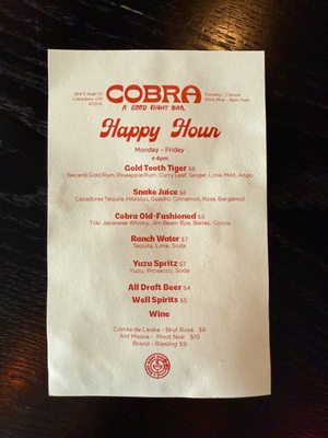 Menu photo 2 Cobra Columbus, OH