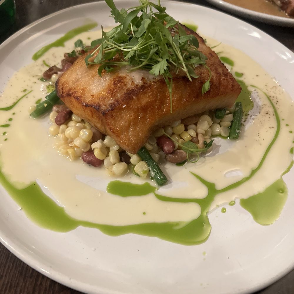 Leo Annapolis - Snakehead with corn red bean and a basil reduction - Bars Near Me - Annapolis, Maryland Leo Annapolis - Snakehead with corn red bean and a basil reduction - Bars Near Me - Annapolis, Maryland