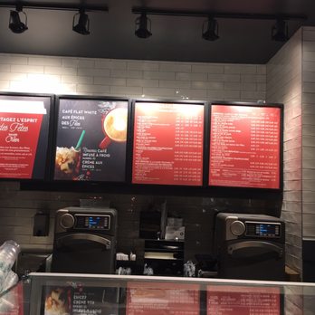 Starbucks - menus and coffee machines in a coffee shop - Coffee & Tea Near Me - Montreal, Quebec Starbucks - menus and coffee machines in a coffee shop - Coffee & Tea Near Me - Montreal, Quebec