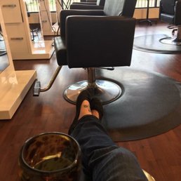 Don't forget to ask for a glass of wine while you're under the dryer! ;)
