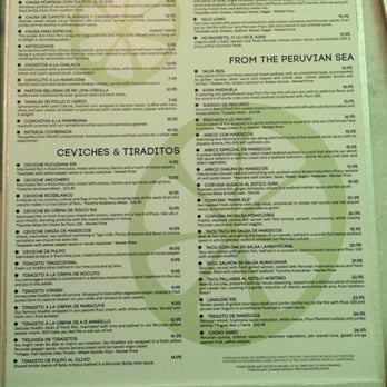 CVI.CHE 105 - The menu - Peruvian Near Me - Miami, Florida CVI.CHE 105 - The menu - Peruvian Near Me - Miami, Florida