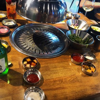 Sizzle Korean Barbeque - Our table with the grill - Korean Near Me - Phoenix, Arizona