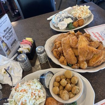 Cedar River Seafood - Seafood platter for two with shrimp, oysters, scallops, stuffed crab, scallops and 4 sides! - Seafood Near Me - Inverness, Florida Cedar River Seafood - Seafood platter for two with shrimp, oysters, scallops, stuffed crab, scallops and 4 sides! - Seafood Near Me - Inverness, Florida
