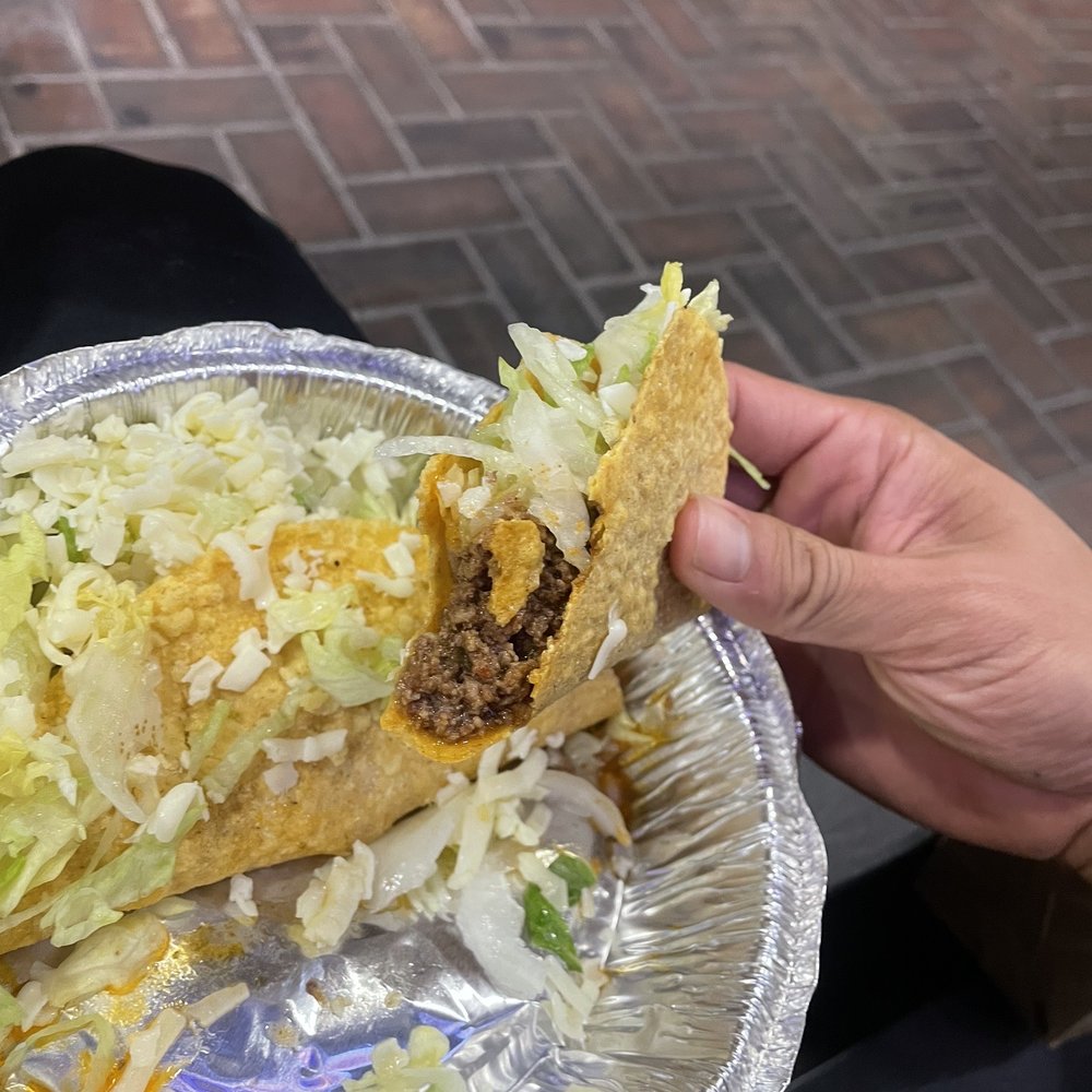 Beef and chicken taco