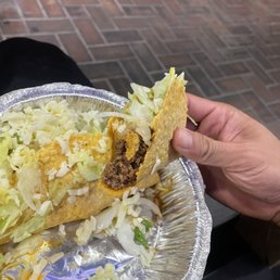 Beef and chicken taco