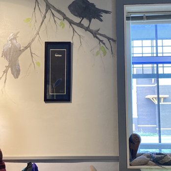 Raven's Cafe d'Art - a bird perched on a branch - Cafes Near Me - Billings, Montana Raven's Cafe d'Art - a bird perched on a branch - Cafes Near Me - Billings, Montana