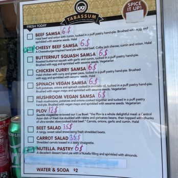 Tabassum - a menu for a restaurant - Food Trucks Near Me Tabassum - a menu for a restaurant - Food Trucks Near Me