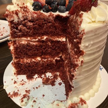 The Paleo Queen - Inside side of gluten-free, wheat-free red velvet cake. Cake was moist and tasty with perfect cream cheese balance. - Desserts Near Me The Paleo Queen - Inside side of gluten-free, wheat-free red velvet cake. Cake was moist and tasty with perfect cream cheese balance. - Desserts Near Me