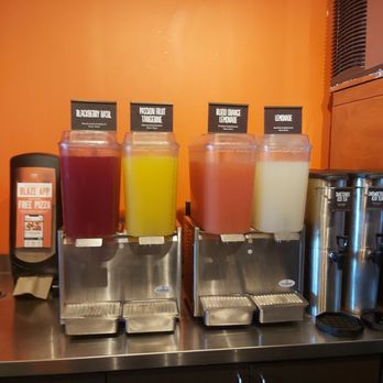 Blaze Pizza - a row of juices on a counter - Salad Near Me - West Des Moines, Iowa