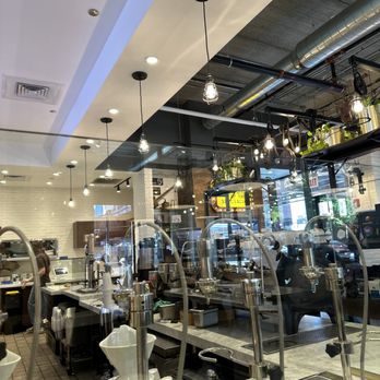 Fairgrounds Coffee and Tea - seated at swings - Breakfast & Brunch Near Me - Chicago, Illinois