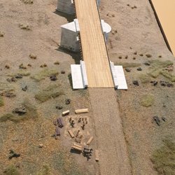 Kelten Römer Museum Manching - Model einer Brücke