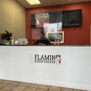 Flamin Kickin Chicken - the front desk - Chicken Shop Near Me - Morrisville, Pennsylvania Flamin Kickin Chicken - the front desk - Chicken Shop Near Me - Morrisville, Pennsylvania