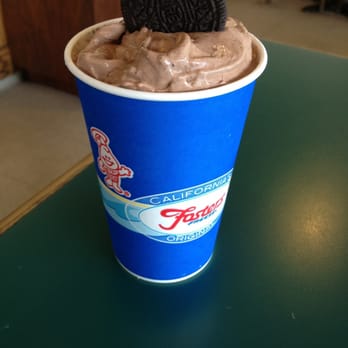 Fosters Freeze - Oreo/Reese's chocolate twister (regular size) - Burgers Near Me - San Leandro, California Fosters Freeze - Oreo/Reese's chocolate twister (regular size) - Burgers Near Me - San Leandro, California