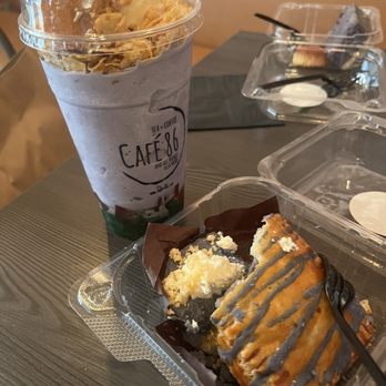 Cafe 86 - Upside down Halo Halo, ube leche flan cupcake, ube butter bar, ube crack cheesecake, ube pop tart - Desserts Near Me - Glendale, California