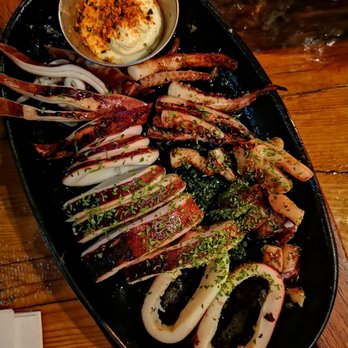 Bar Ganadara - Grilled whole squid - Korean Near Me - Montreal, Quebec