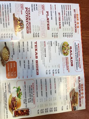 Menu photo 1 True Texas BBQ Midland, TX