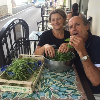 Da Vincenzo - Joshua and his wife preparing herbs - Italian Near Me - Positano, SA
