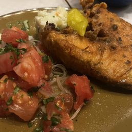 Fish was fresh & tasty. Not dry at all.
