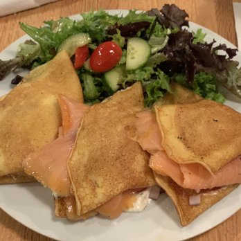 Altea's Eatery - Smoked Salmon Crepe with side spring salad - Breakfast & Brunch Near Me - Worcester, Massachusetts