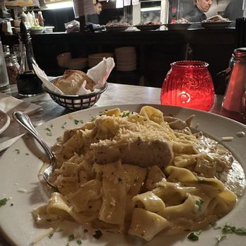 Bucatini - Pappardelle Alfredo + chicken breast - Italian Near Me - Edmonds, Washington