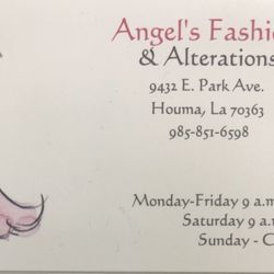 Angel Fashions - Angel alterations update 
Thankyou