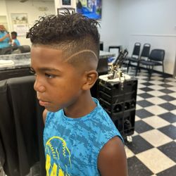 Downtown Barber Shop - Mid bald fade with an edge up and line!