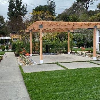 GB Landscape Design - a pergolated patio with a pergolated pergolated pergolated pergolated pergolated per - Landscaping Near Me