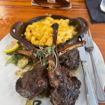 Papi Cuisine - Lamb chops with Mac N cheese and Brussel sprouts - Cocktail Bars Near Me - Baltimore, Maryland Papi Cuisine - Lamb chops with Mac N cheese and Brussel sprouts - Cocktail Bars Near Me - Baltimore, Maryland